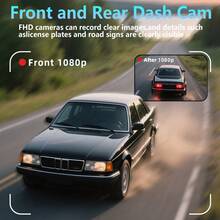 1080P HD Dual Lens Dash Cam (Front And Rear) With 2-Inch IPS Screen, 170° Front Wide Angle And 140° Rear Wide Angle Field Of View, ADAS Driving Assistance, G-Sensor, Loop Recording, Night Vision And 24-Hour Parking Mode –Includes 64GB Card - A - View 9
