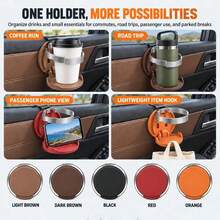 Foldable Car Cup Holder With Hook, Universal Car Door Cup Holder - A - View 8
