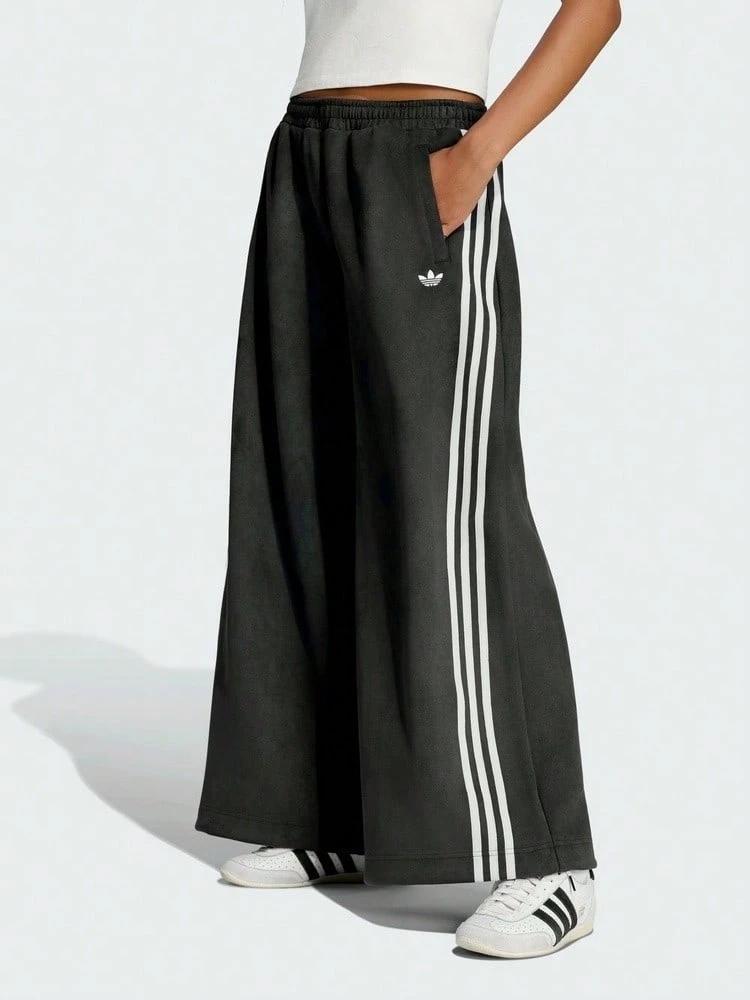 Adidas Originals Women's FAUX SUEDE TP Woven Long Pants LH1928 - Black - View 1