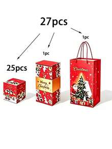 Christmas Jumping Box, Merry Christmas Creative Gift Box, Surprise Money Box With Pop-Up Effect, Christmas Gift Money Box, Surprise Box, Reusable. Includes Glitter + Gift Bag. Christmas Box - Multi-color - View 15