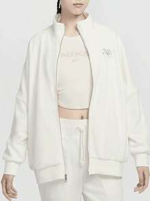 Nike Sportswear Women's Retro Sport Stand-Collar Zip-Up Jacket, Sail - White - View 1