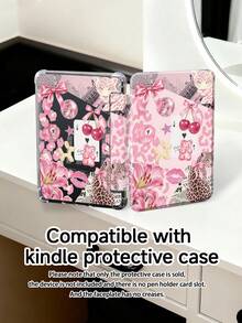 粉色唇印與豹紋平板保護殼，相容 iPad Air 11 吋 M3 2025/M2 2024、Air 第 5 代 2022、(A16) 11 吋第 11 代 2025，相容 Galaxy Tab、Kindle Paperwhite 第 12 代 2024，透明背殼，時尚圖案保護殼，自動休眠/喚醒功能，氣墊保護，適合禮品與辦公使用 - 彩色 - 查看 8