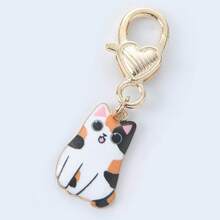 1/5pcs Cute Cat Keychain Bag Pendant, Multiple Adorable Cat Shapes With Heart Buckle Design, Exquisite Small And Lightweight Approx. 4.7g, Suitable For Handbags, Backpacks, Wallets, Keys, Zippers And Other Daily Decorations, Portable And Versatile, Adding Fun And Personalized Atmosphere, Suitable As Daily Small Gifts - Multicolor - View 10