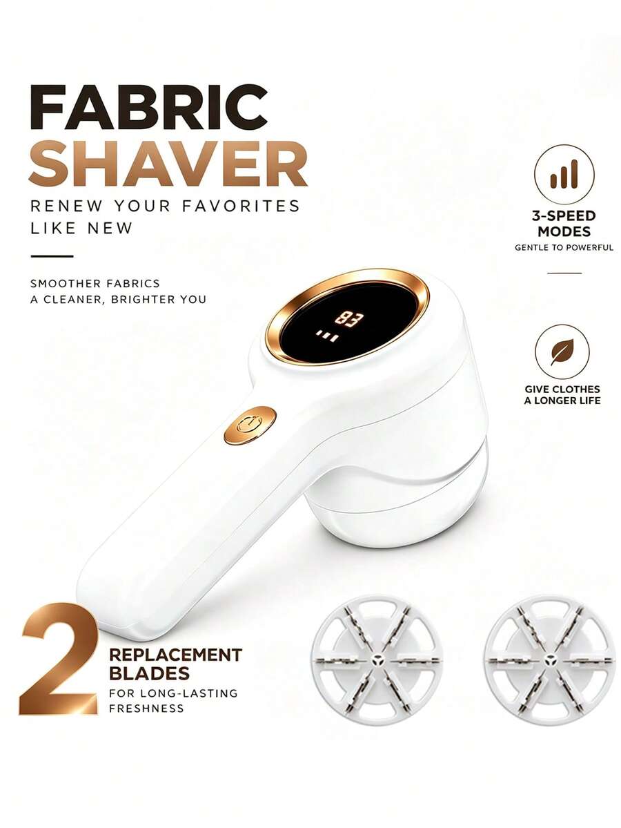 Penghapus Serat Elektrik – Baterai Isi Ulang USB 500mAh, Motor Bertenaga dengan Layar Digital LED Pintar. Pencukur Kain Multifungsi, Cocok untuk Pakaian, Seprai, Karpet, dan Sofa – Sempurna untuk Rumah dan Toko Laundry, Hadiah Liburan yang Ideal. - MultiWarna - View 1
