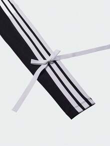 Adidas Women's DANCE LS TEE1 Long Sleeve Knit Collarless T-Shirt TKG3862 - Black - View 5