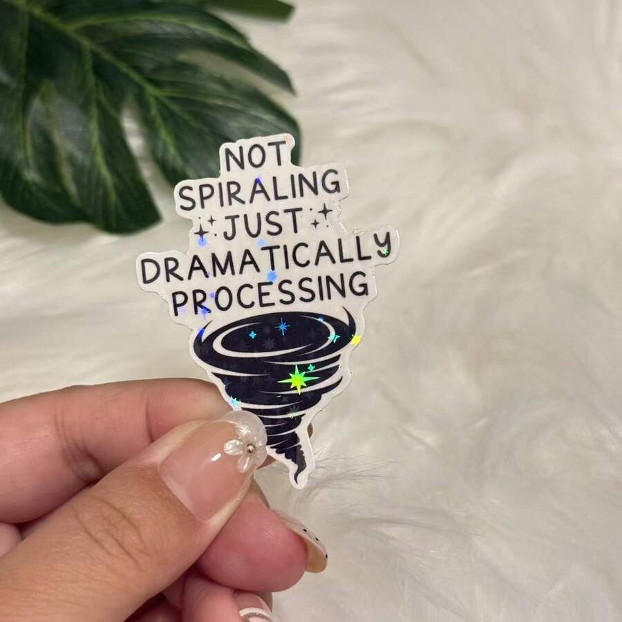 2D Flat Sticker-Note Spiraling Just Dramatically Processing Vinyl ...