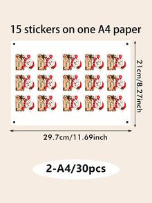 Custom Christmas Name Stickers, Personalized Santa Claus, Reindeer & Snowman Designs With Rustic Wooden Sign, Festive Gift Wrapping Labels For Presents & Party Favors, Customized Holiday Gift Seals, Customizable Christmas Gift Tags, Merry Christmas - Style N - View 10