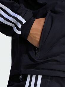 Adidas Originals Women's SPORTY TJ Jacket Woven Collarless Outerwear LH1932 - Black and White - View 4