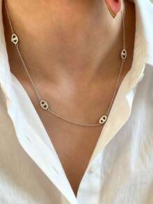 4 Peças Conjunto de Joias de Aço com Letra CD de Luxo, Colar ...