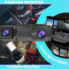 1080P HD Dual Lens Dash Cam (Front And Rear) With 2-Inch IPS Screen, 170° Front Wide Angle And 140° Rear Wide Angle Field Of View, ADAS Driving Assistance, G-Sensor, Loop Recording, Night Vision And 24-Hour Parking Mode –Includes 64GB Card - A - View 10