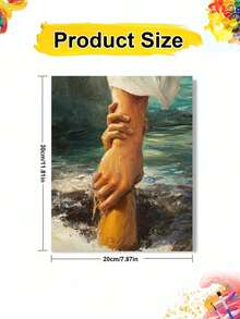 1pc Hands Clasped DIY Oil Painting By Numbers, Canvas Painting DIY Crafts, Adult Home Decoration, Holiday Gift. - Sets - View 8