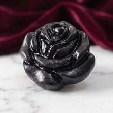 1pc Natural Crystal Rose Flower Carving, Elegant Romantic Gift For Valentine'S Day, Christmas, Home Decoration, Gift For Special Occasions - Multicolor - View 14