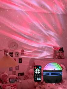 1pc Colorful Aurora Projector Light, USB Powered LED Starry Galaxy ...