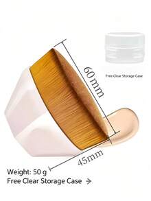 OBOVAY Petal Seamless Foundation Brush, Non-Absorbent And Easy To Blend, Quickly Creates A Clear Natural Makeup Look. Soft Bristles Are Skin-Friendly, Even Application Without Caking, Comes With A Portable Dust-Proof Box For Convenient Storage And Protection, Beginners Can Easily Create A Flawless Base Makeup. - Multicolor - View 9