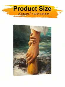 1pc Hands Clasped DIY Oil Painting By Numbers, Canvas Painting DIY Crafts, Adult Home Decoration, Holiday Gift. - Sets - View 11