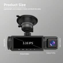 1080P HD Dual Lens Dash Cam (Front And Rear) With 2-Inch IPS Screen, 170° Front Wide Angle And 140° Rear Wide Angle Field Of View, ADAS Driving Assistance, G-Sensor, Loop Recording, Night Vision And 24-Hour Parking Mode - Dash Cam - View 9