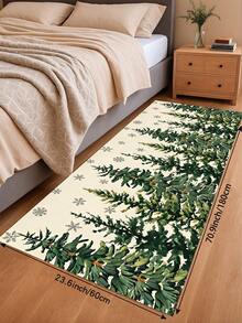 1/2pcs Christmas Kitchen Decor Rug, Merry Christmas, Christmas Tree Design Pattern Winter Kitchen Rug And Mat, Non-Slip Washable Absorbent Kitchen Accessory Decor Mat, Christmas Holiday Gift! - Multicolor - View 10