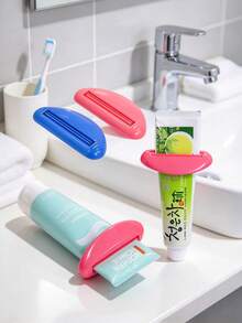 5pcs Toothpaste Squeezer, Manual Toothpaste Tube Clip, Plastic Toothpaste Tube Roller, Suitable For Bathroom, Facial Cream Cosmetic Tube Squeezer Tool, Multiple Colors - Multicolor - View 3
