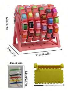 Rotating Bobbin Organizer, Sewing Machine Bobbin Storage Rack, Handmade Thread Rack, Desktop 360° Rotating Bobbin Storage System, Sewing Accessories, Suitable For Sewing Room, Craft Table And DIY Studio - Multi-color - View 11