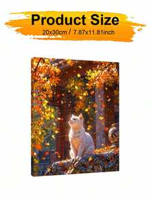 1pc Cat Pattern DIY Oil Painting By Numbers, Canvas Painting DIY Crafts, Adult Home Decoration, Holiday Gift. - Sets - View 8