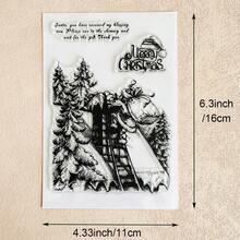 Christmas Clear Silicone Stamp, Cabin Fireplace Elk Snowman Forest Sleigh Holiday Quote Mixed Pattern For Scrapbooking, Card Making, Journal Album DIY Paper Craft Decor - SD-8 - View 19