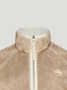 Adidas Originals Women's FUR REV JKT W Faux Fur Jacket LH8669 - Brown - View 4
