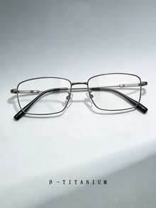High Quality Retro Ultralight Pure Titanium Small Square Frame Glasses For Men Women Comfortable And Casual Eyeglass Suitable For Daily Wear - A - View 1