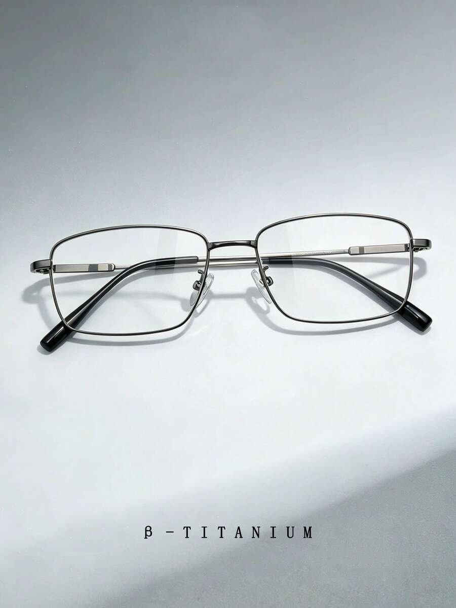 High Quality Retro Ultralight Pure Titanium Small Square Frame Glasses For Men Women Comfortable And Casual Eyeglass Suitable For Daily Wear - A - View 1