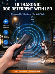 Alat Pengusir Anjing Ultrasonik Genggam, Perangkat Anti-Gonggong dengan Lampu LED, Pengusir Gonggong Isi Ulang, Alat Pelatihan Anjing Portabel untuk Penggunaan Dalam/Luar Ruangan - MultiWarna - View 6