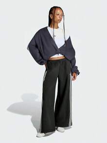 Adidas Originals Women's FAUX SUEDE TP Woven Long Pants LH1928 - Black - View 6