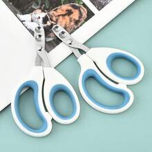 1pc Stainless Steel Multi-Color Pet Nail Clipper, Ergonomic Grooming Trimmer With Protective Claw Ring, Nail Cutter For Cats, Dogs, Guinea Pigs, Rabbits, Birds, Christmas Gift For Pet Lovers - A - View 3