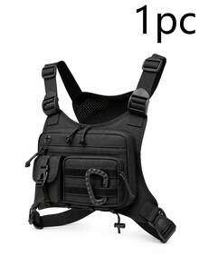Men's Tactical Vest With Adjustable Shoulder Straps, Quick-Release Breathable Multi-Function Tactical Chest Bag, Outdoor Exploration, Hiking, Training, Practical Tactical Belt Equipment, Construction Vest, Bulletproof Holster Vest - Multicolor - View 15