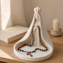 1pc Crown Cross Stitch Bead Tray, Cream White Jewelry Dish, Used For Holding Cross Stitch Beads, Necklaces, Rings And Small Keepsakes, Bedroom, Bedside Table And Home Prayer Corner Desktop Decor - Multicolor - View 14