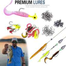 137pcs Lure Fishing Tackle Set, Soft And Hard Lures Combination, Lead Head Hooks, Glitter Fish Hooks Accessories, Thickened Compartment Fishing Tackle Storage Box, Freshwater And Saltwater Fishing - Multicolor - View 6