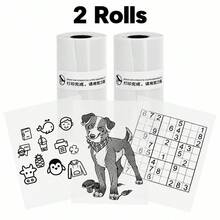 57mm Transparent Thermal Paper, Clear Self-Adhesive Sticker Refills For Portable Printers, Christmas Gift Wrapping, Halloween Party Decor, Bottle Labels, Photos, Study Notes, Organization, Compatible Refill Tape Only - View 21