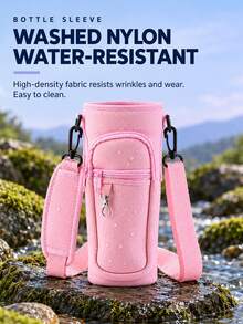 Water Bottle Carrier Bag Multi-Purpose Water Cup Pouch Flask Sling Bag For Travel Outings Hiking Gym Outdoors Camping To School Essential Accessories - Multicolor - View 10