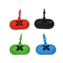Capsule-Shaped Pet Waste Bag Dispenser, Portable Dog Poop Bag Storage Box, Solid Color Trash Bag Set, Pet Cleaning Supplies - View 4