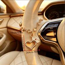 Móc treo gương chiếu hậu ô tô hình trái tim mũ bác sĩ và y tá, dây xích đính đá rhinestone, mặt dây treo nội thất ô tô chủ đề y tế sáng tạo, phụ kiện trang trí ô tô cho nữ - Y tá - Xem 3