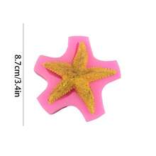 3D Starfish Shaped Handmade Silicone Mold, DIY Resin Drip Glue, Gypsum Simulation Starfish For Ocean Series, Fish Tank Decoration Props, Reusable Silicone Mold. - Pink - View 3