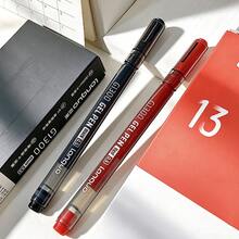 12pcs/10pcs/9pcs/6pcs/3pcs/2pcs/1PC Languo Multi-Color Large Capacity Gel Pens, 0.5mm ST Tip Quick Drying Ink, Black For Writing, Red For Marking, Blue For Revision, School Exam Note-Taking & Office Signature Stationery > - Blue Ink Fearless - View 8