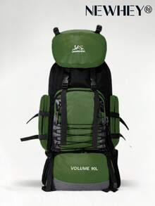 NEWHEY 90L 防水戰術登山背包，可調節大容量登山包，附可拆卸頂蓋，適合露營、攀岩、戶外運動 - 彩色 - 查看 6