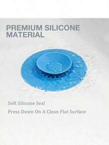 1pc Universal 2-In-1 Kitchen Sink And Sink Drain Plug, With Premium Silicone Filter, Anti-Clogging Pop-Up Drain Plug, Suitable For Bathtub, Shower And Sink Hair Catcher - Multiple Styles - View 4