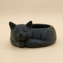 1PCSleeping Cat Planter, Cat-Shaped Small Potted Plant Pot, Decorative Desktop Flower Pot For Home, Office, Kitchen, Gift For Cat Lovers - Multicolor - View 12