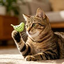 1pc Interactive Bird-Shaped Cat Toy - Suitable For Adult Cats And Kittens - Anti-Biting, Teeth-Grinding And Teeth-Cleaning Strap With Swaying Function, Which Can Relieve Anxiety And Boredom - Multicolor - View 7