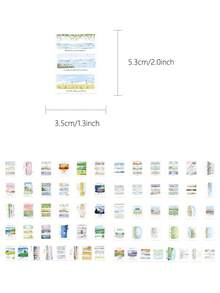 64pcs Scenic Landscape Stickers For Phone Case, Keyboard, Tablet, Diary, Notebook, Laptop, Planner, Scrapbook, Luggage, Guitar, Helmet, Skateboard - Every Passerby Is a Scene - View 7