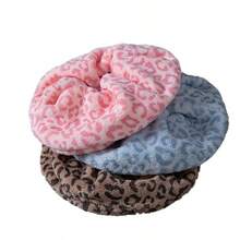Leopard Print Large Scrunchie Hair Tie For Women, Slouchy High Elasticity Hair Rope, Premium Leather Hair Accessory - Multicolor - View 5