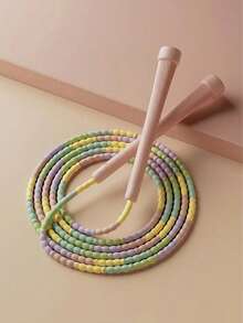 Adjustable Knotted Jump Rope With Anti-Slip Thumb Grip And Color-Coded Beads - Lightweight And Portable, Suitable For Gym, Travel, Beginners, Fitness Workouts And Professional Training - Multi-Color Design To Fit Different Skill Levels - Multicolor - View 13
