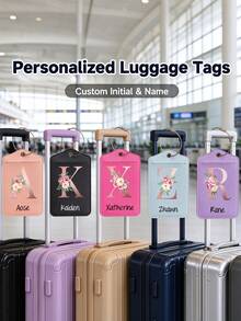 PU Luggage Tag - Customized Luggage Tag With Name, Personalized Luggage ...