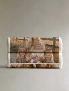 1pc Personalized Photo Blanket, Customized Photo Blanket, Music Player Blanket, Music Record Blanket, Personalized Photo Memorial Blanket, Suitable For Bed/Sofa/Indoor/Outdoor, Customized Christmas Gift, Friend Gift, Family Gift, Birthday Gift, Wedding Gift, Gift For Friends, Gift For Her, Gift For Girlfriend, Gift For Mom/Dad - Style 2 - View 6
