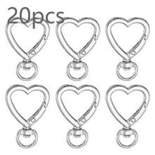 10/20/30/60/120 Pcs Heart Shaped Keychain Swivel Hooks, Cute Zinc Alloy Spring Snap Hooks Keyring, Handbag Clips, For DIY Crafts - Love Buckle - View 16